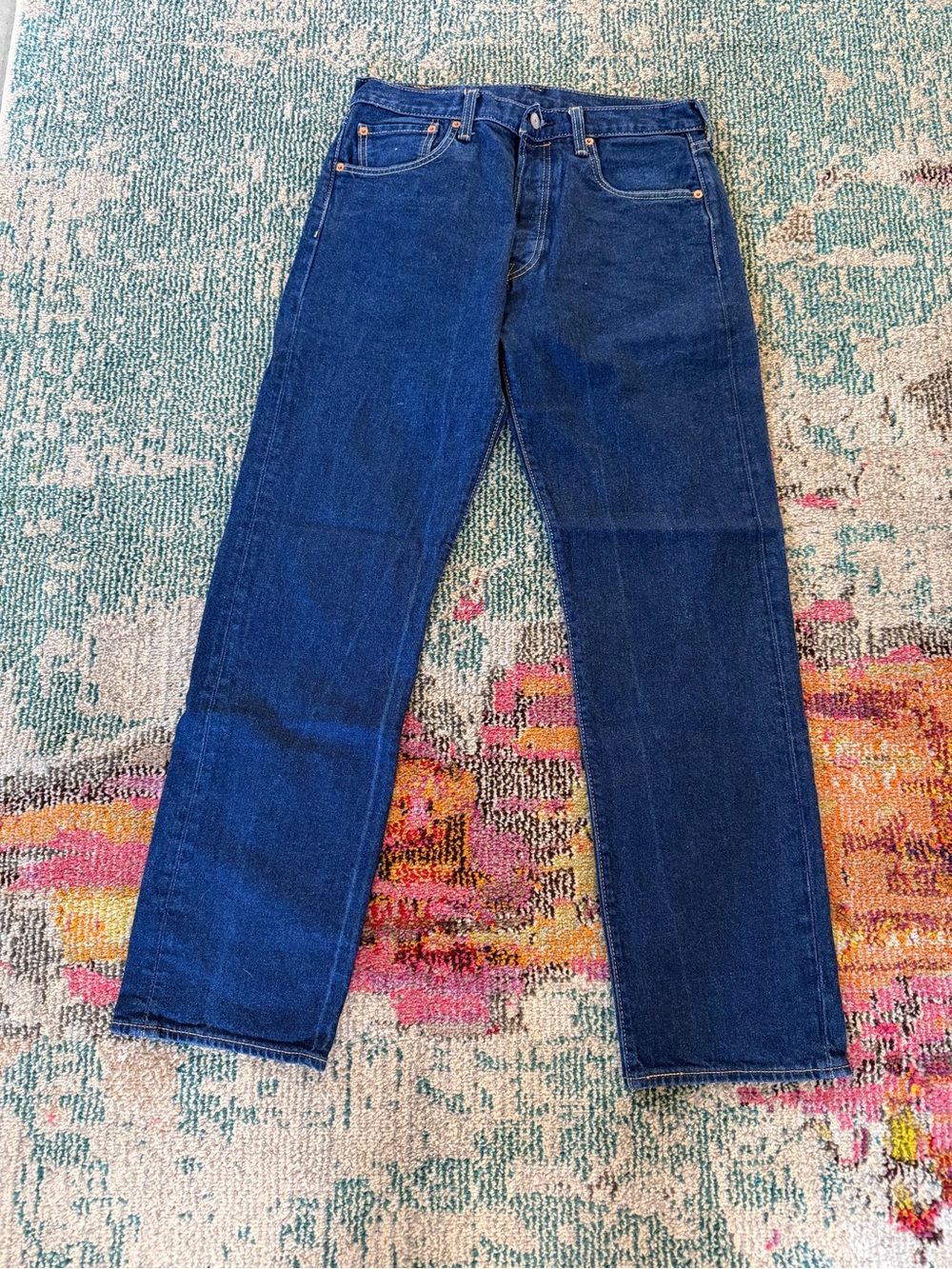 Levi's 501 '93 Men's Straight Leg Jeans in 32x32 The Walls-dark wash - Picture 2 of 7